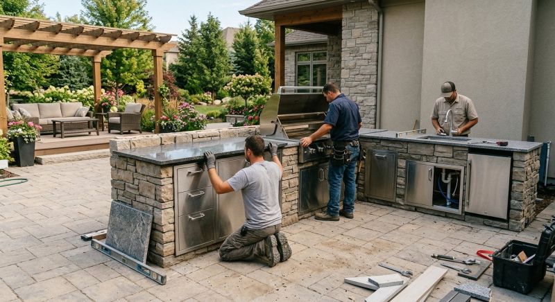 Outdoor Kitchen Renovation in Cypress, TX